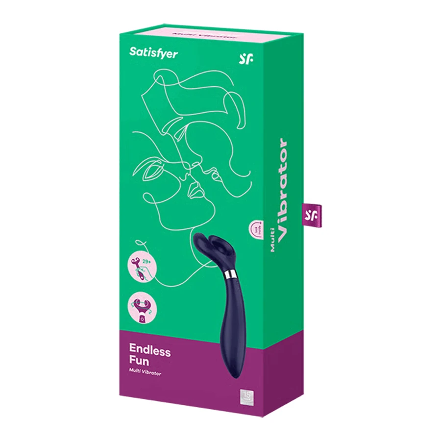 Satisfyer Endless Fun, багатофункціональний вібратор для пар, синій: ціни та характеристики