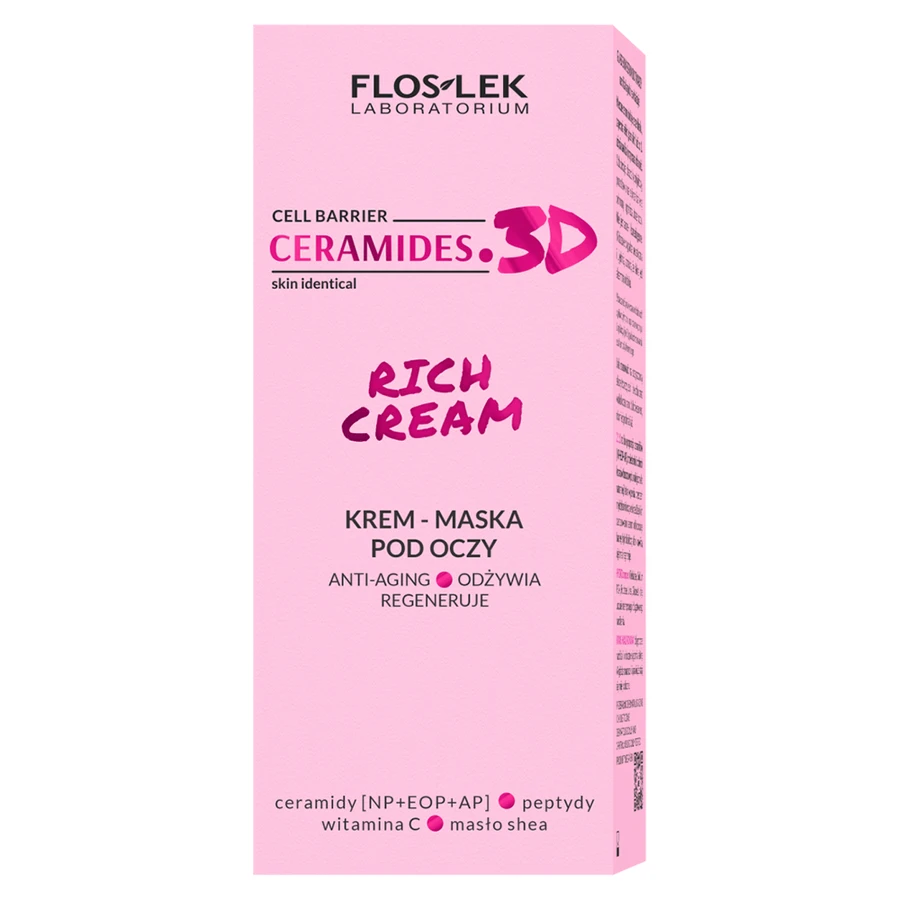 Floslek Laboratorium Ceramides. 3D Rich Cream, крем-маска для повік, 30 мл: ціни та характеристики