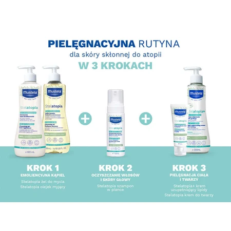 Крем для тіла Mustela Stelatopia+ Organic Lipid-Replenishing Anti-Itching ліпідовідновлювальний, проти свербежу, 2 шт. по 300 мл: ціни та характеристики