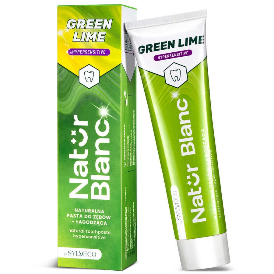 Sylveco Natur Blanc, зубная паста для снятия чувствительности, Зеленый лайм, 100 г: цены и характеристики