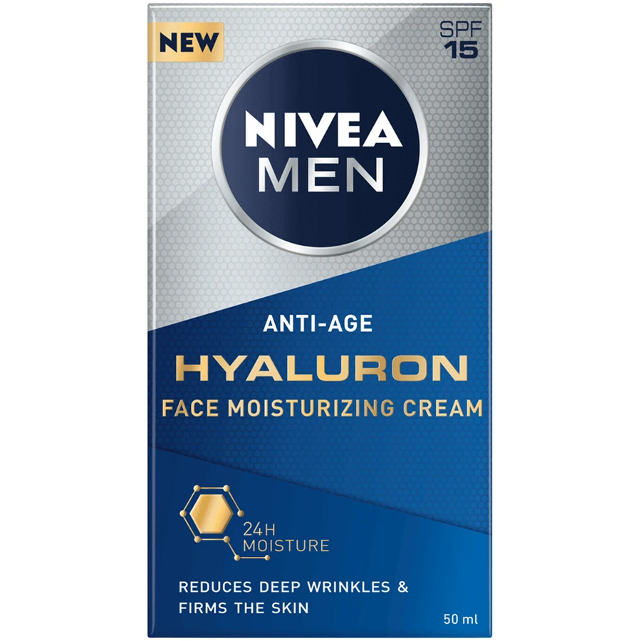 Nivea Men Гіалурон, крем для обличчя проти зморшок, 50 мл: ціни та характеристики