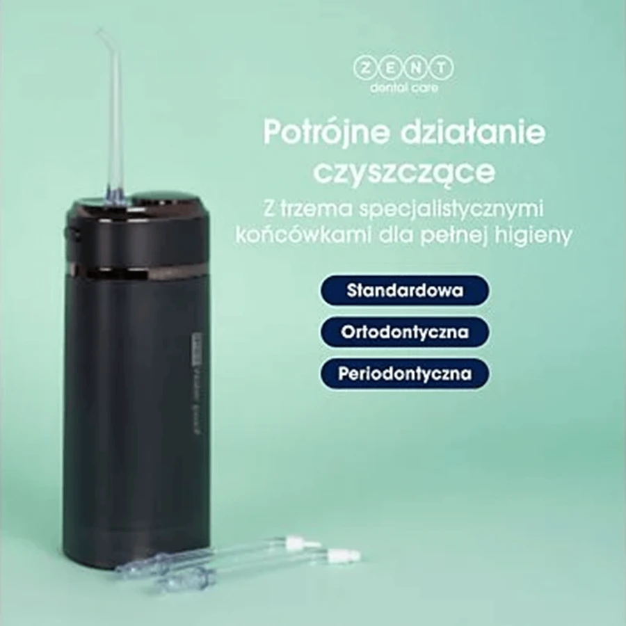 Zent Stream+, іригатор для зубів акумуляторний, складаний, рожевий, 250 мл: ціни та характеристики