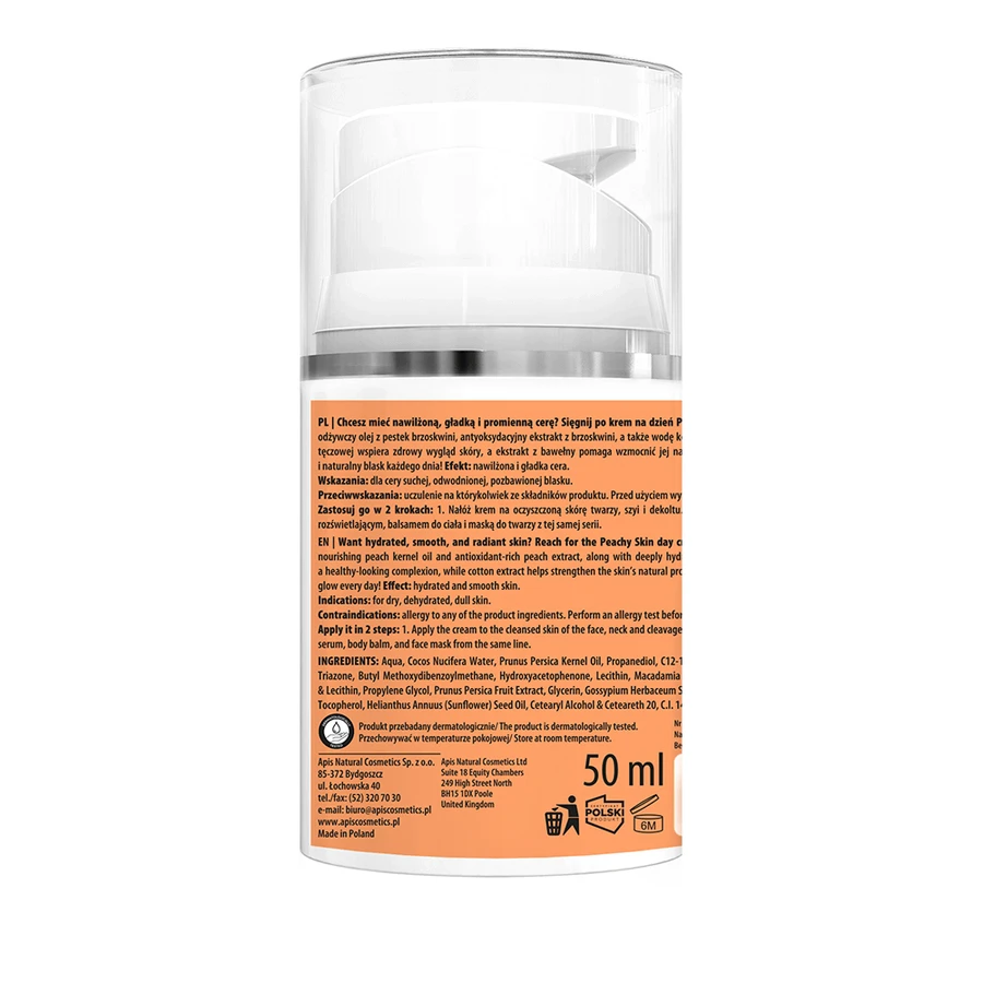 Apis Peachy Skin, увлажняющий дневной крем, SPF 20, 50 мл: цены и характеристики
