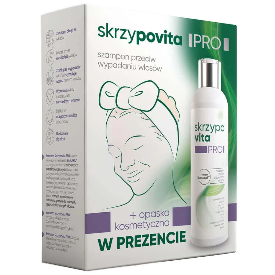 Skrzypovita Pro, шампунь, 200 мл + резинка для волосся OMG, 1 безкоштовно: ціни та характеристики