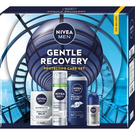 Набор Nivea Men Gentle Recovery, гель для бритья, 200 мл + бальзам после бритья, 100 мл + гель для душа 3 в 1, 250 мл + антиперспирант, ролл-он, 50 мл: цены и характеристики