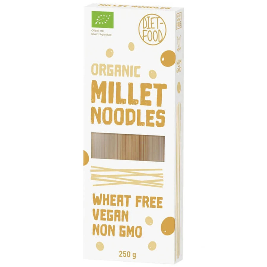 Diet-Food Organic Millet Noodles, безглютеновая лапша из проса, Bio, 250 г: цены и характеристики