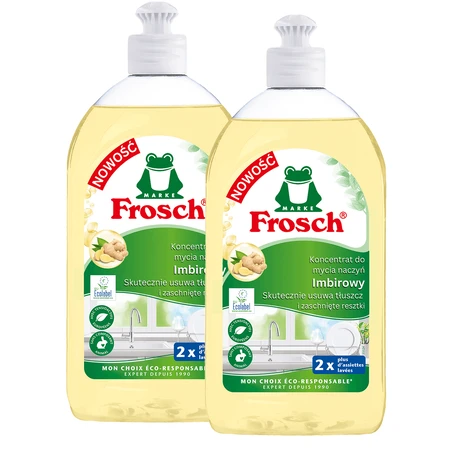 Набор Frosch, концентрат для мытья посуды, имбирь, 2 x 500 мл: цены и характеристики