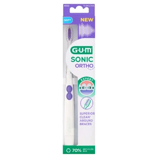 GUM Sonic Ortho, звукова зубна щітка на батарейках