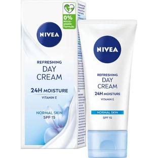 Набір Nivea Fresh Skin, денний крем, SPF 15, 50 мл + двофазна рідина для зняття макіяжу з очей, 125 мл + бальзам для губ, 4,8 г