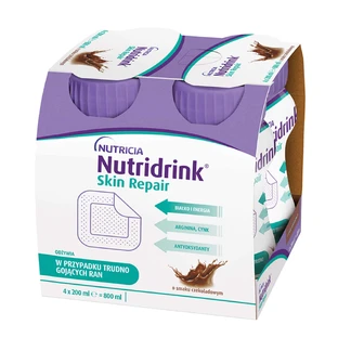 Набір Nutridrink Skin Repair, поживний препарат, зі смаком шоколаду, 12 х 200 мл + Tena Wet Wipes Original, вологі серветки для особистої гігієни, 48 безкоштовно