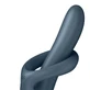 Satisfyer Heat Flex 4, вращающийся вибратор-кролик с функцией подогрева, серый