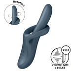 Satisfyer Heat Flex 4, вращающийся вибратор-кролик с функцией подогрева, серый: цены и характеристики