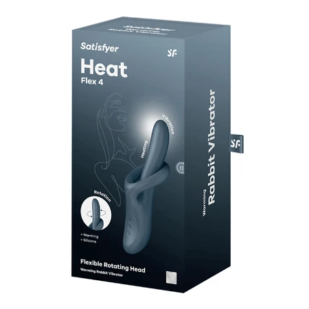 Satisfyer Heat Flex 4, вращающийся вибратор-кролик с функцией подогрева, серый: цены и характеристики