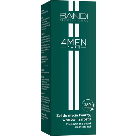 Bandi 4Men Care, очищающий гель для лица, волос и бороды, для мужчин, 150 мл: цены и характеристики