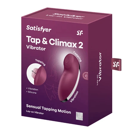 Satisfyer Tap & Climax 2, накладной вибратор с функцией постукивания, красный: цены и характеристики