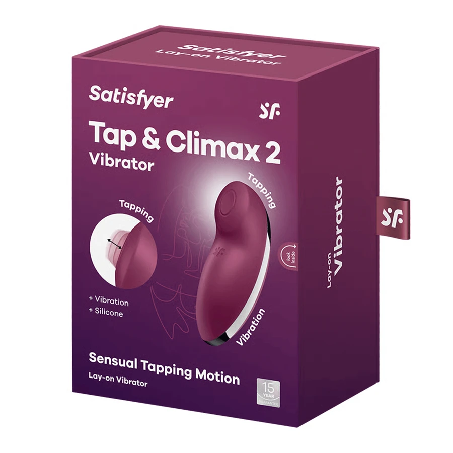 Satisfyer Tap & Climax 2, накладной вибратор с функцией постукивания, красный: цены и характеристики