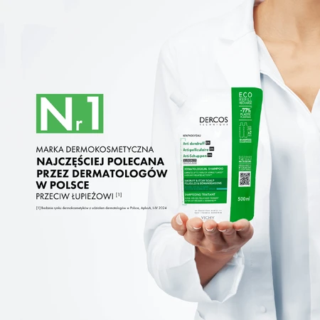 Vichy Dercos Anti Dandruff DS, шампунь проти лупи, для нормального та жирного волосся, запасний, 390 мл: ціни та характеристики