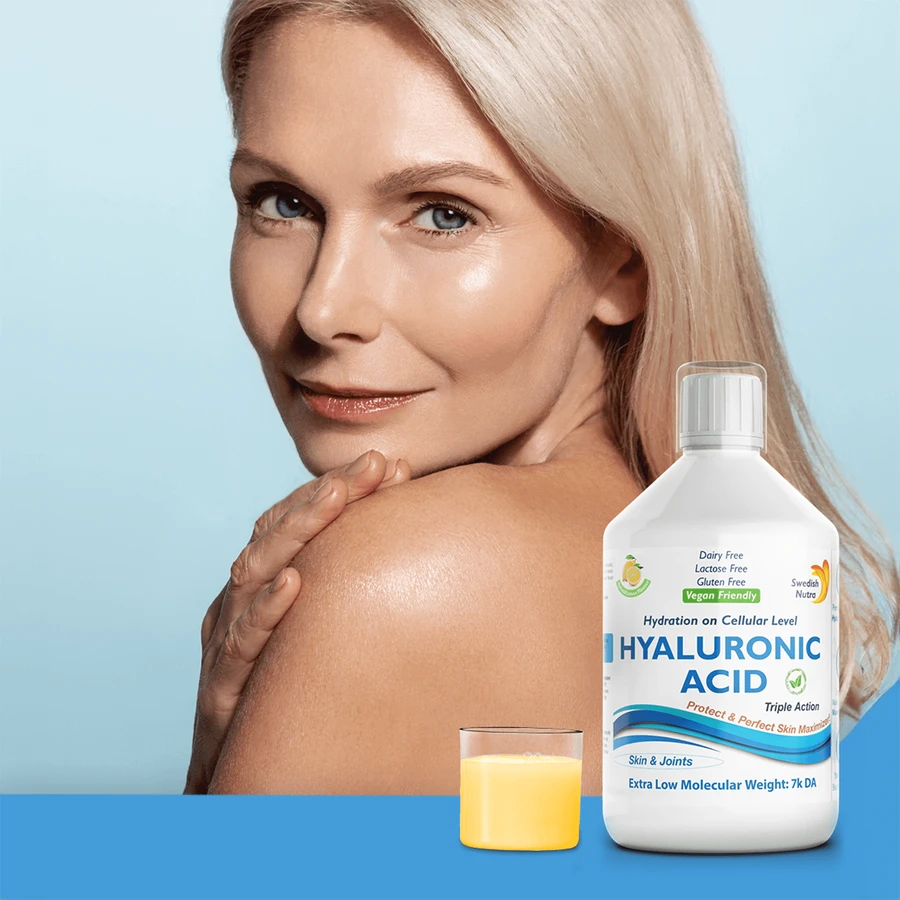 Swedish Nutra Hyaluronic Acid, рідка гіалуронова кислота, лимонний смак, 500 мл: ціни та характеристики