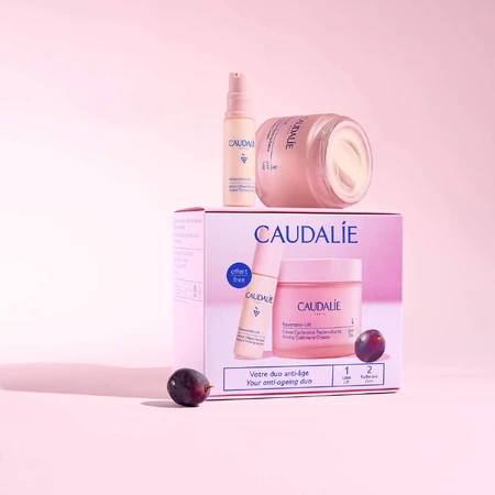 Набір Caudalie Resveratrol Lift, крем для обличчя, 50 мл + сироватка, 10 мл: ціни та характеристики
