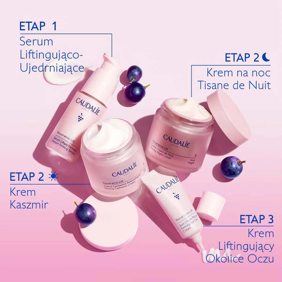 Набір Caudalie Resveratrol Lift, крем для обличчя, 50 мл + сироватка, 10 мл: ціни та характеристики