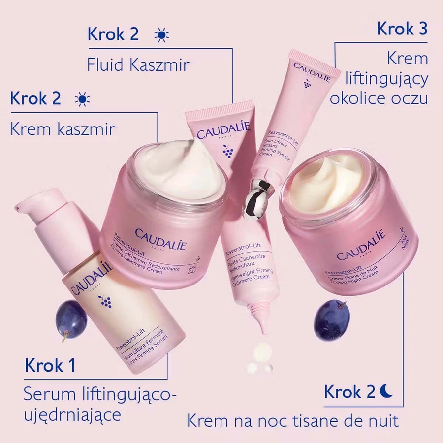 Набір Caudalie Resveratrol Lift, крем для обличчя, 50 мл + сироватка, 10 мл: ціни та характеристики