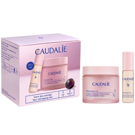 Набір Caudalie Resveratrol Lift, крем для обличчя, 50 мл + сироватка, 10 мл: ціни та характеристики