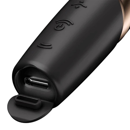 Satisfyer Perfect Kiss, безконтактний кліторальний масажер, чорний: ціни та характеристики