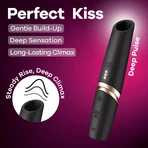 Satisfyer Perfect Kiss, безконтактний кліторальний масажер, чорний: ціни та характеристики