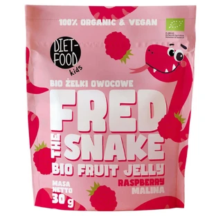 Fred The Snake, фруктовое желе, малина, Bio, 30 г.