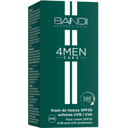 Bandi 4Men Care, крем для обличчя SPF 30, захист від UVB та UVA, для чоловіків, 50 мл: ціни та характеристики