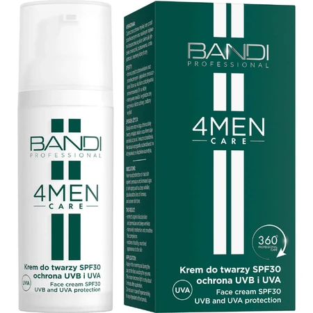 Bandi 4Men Care, крем для обличчя SPF 30, захист від UVB та UVA, для чоловіків, 50 мл: ціни та характеристики