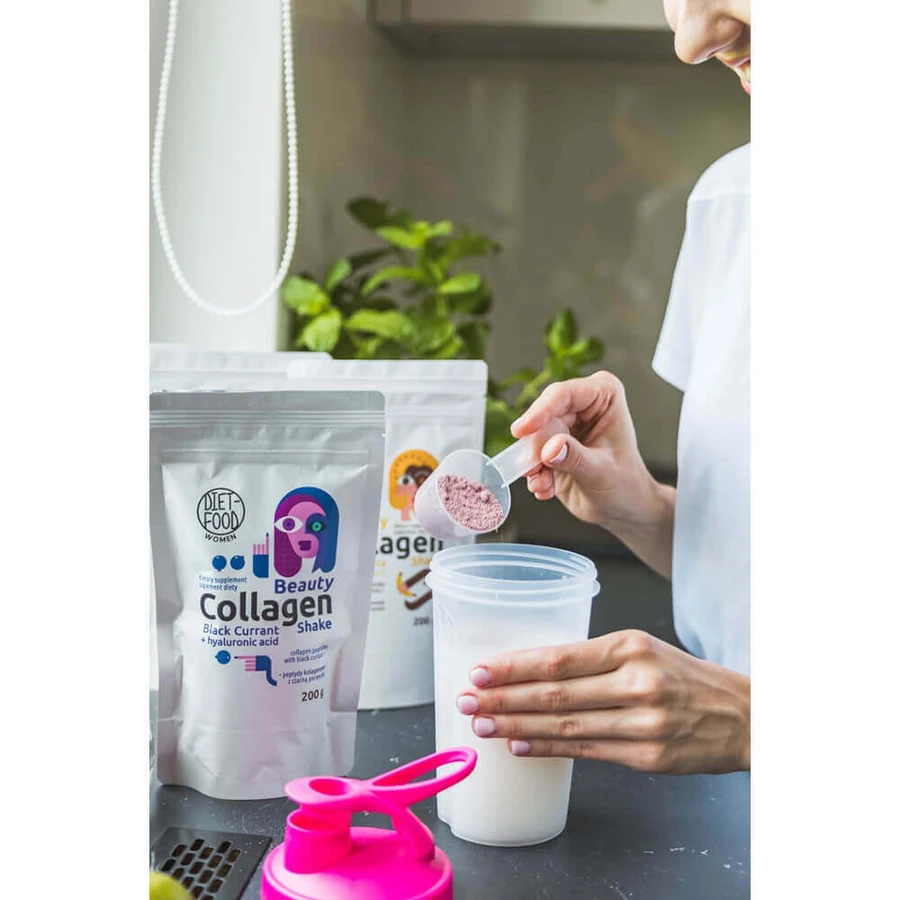 Diet-Food Beauty Collagen Shake, колагеновий коктейль з чорною смородиною, 200 г: ціни та характеристики