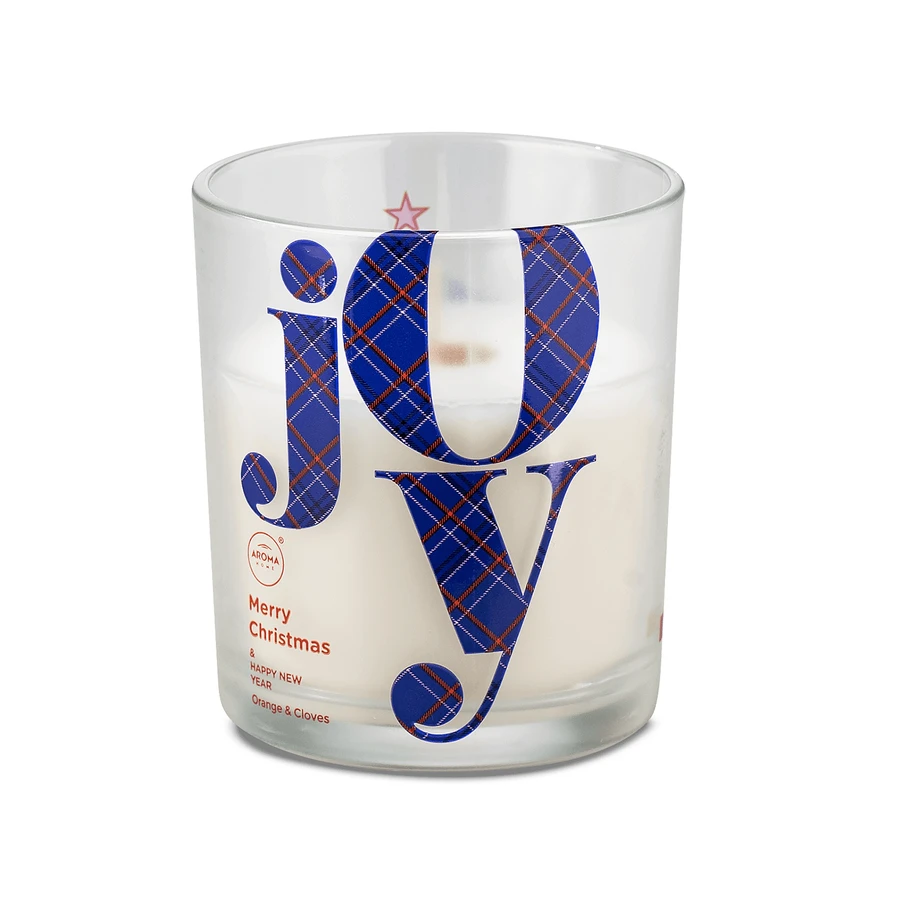 Аромат Merry Christmas Joy, ароматична свічка, апельсин та гвоздика, 130 г: ціни та характеристики