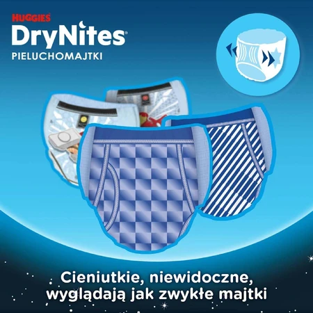 Huggies DryNites, нічні труси для хлопчиків, 8 -13 років, 30-48 кг, 9 штук: ціни та характеристики
