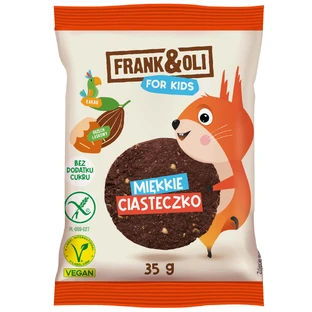 Frank&Oli For Kids, мягкое печенье, какао и лесной орех, 35 г