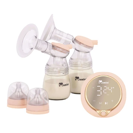 Momini MilkySilky, електронний молоковідсмоктувач, подвійний, 4-фазний + LittleCare, безкоштовний інфрачервоний термометр: ціни та характеристики