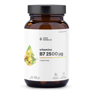 Aura Herbals Витамин B7 2500 мкг, биотин, 120 капсул