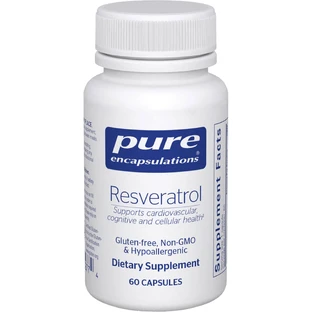 Ресвератрол Pure Encapsulations замедляет процессы старения и поддерживает сердечно-сосудистую систему капсулы флакон 60 шт
