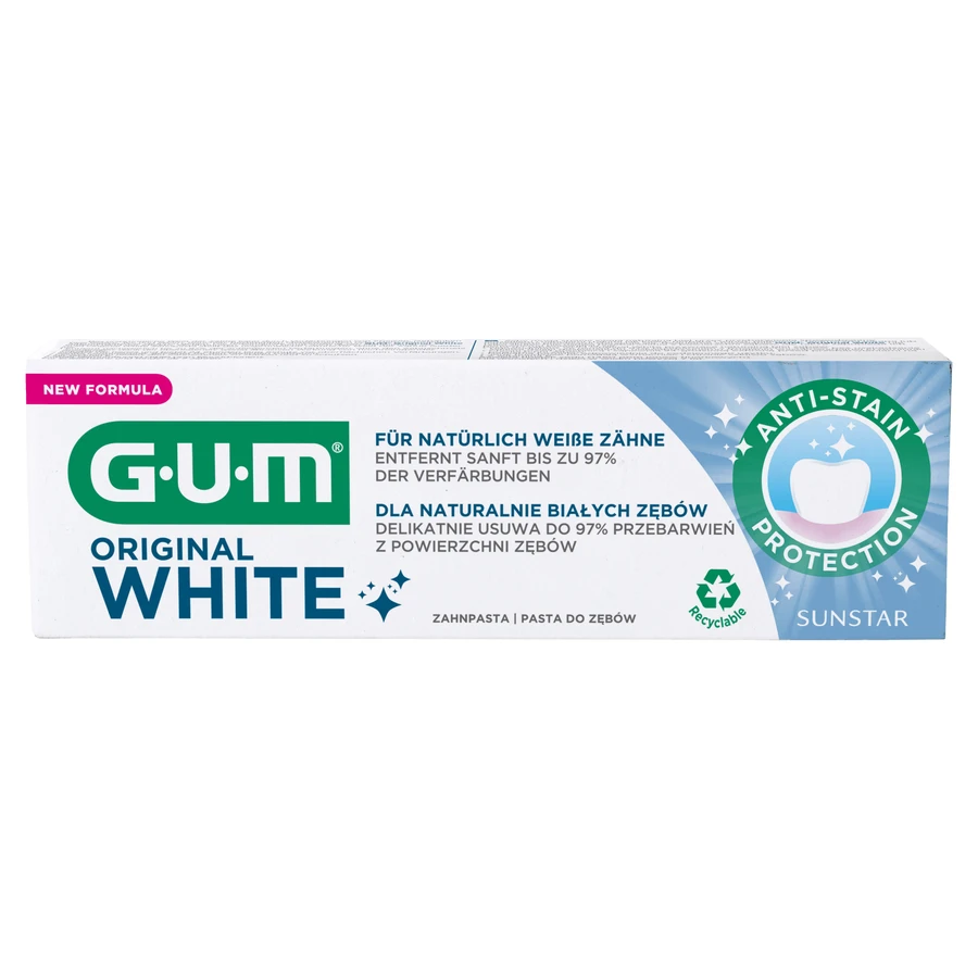 GUM Original White, зубна паста для відновлення природної білизни, 75 мл: ціни та характеристики