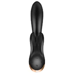 Satisfyer Double Flex, вібратор у вигляді зайчика, керований додатком, чорний, 1 шт.: ціни та характеристики