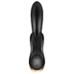 Satisfyer Double Flex, вібратор у вигляді зайчика, керований додатком, чорний, 1 шт.