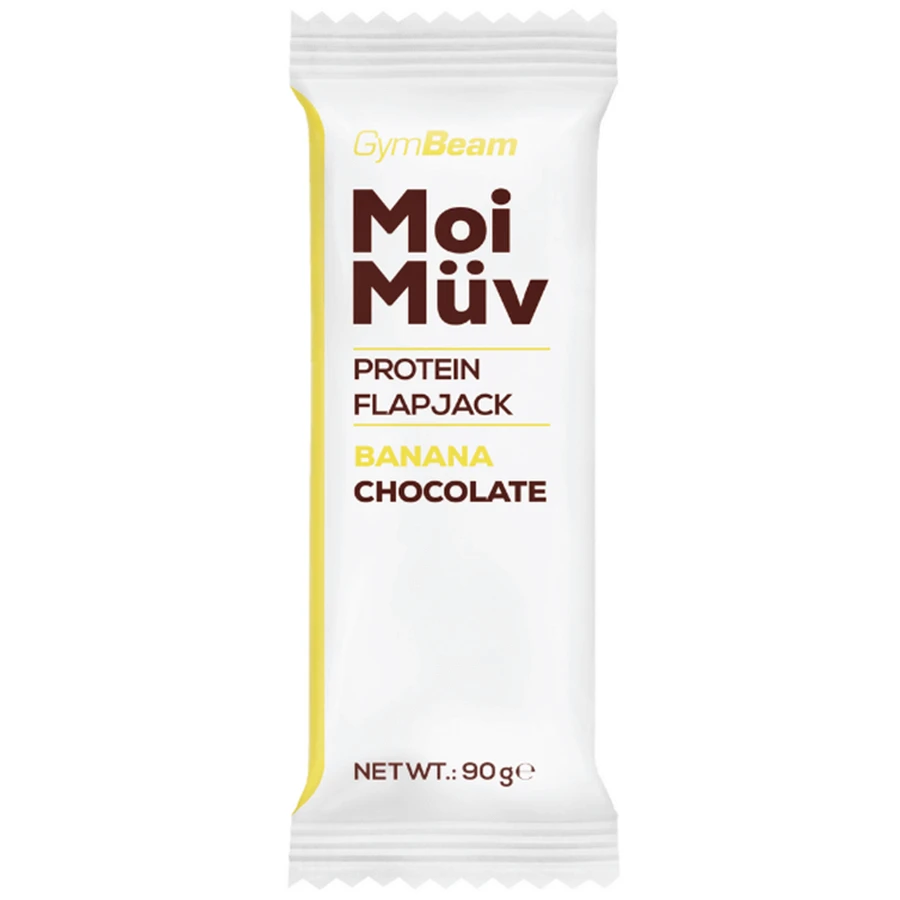 GymBeam MoiMuv Flapjack, протеиновый батончик, банан и шоколад, 90 г.: цены и характеристики