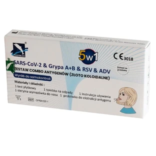 Deepblue 5in1, комбинированный набор антигенов, SARS-CoV-2 & Influenza A/B & RSV & ADV, диагностический тест на 5 вирусов, 10 штук