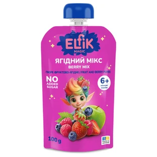Пюре фруктово-ягідне дитяче Elfik Magic Ягідний мікс 100 г 