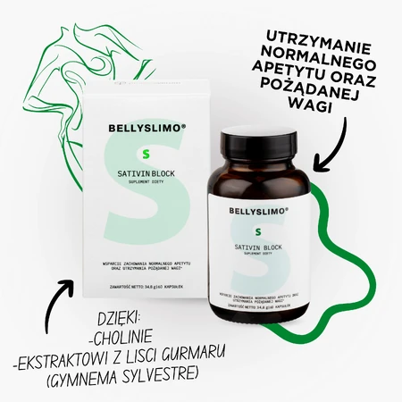 Bellyslimo Sativin Block, 60 капсул: ціни та характеристики