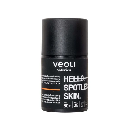 Veoli Botanica Hello, Бездоганна шкіра, крем широкого спектру дії з легким захистом від фотостаріння, для шкіри з гіперпігментацією, SPF 50+, 50 мл: ціни та характеристики