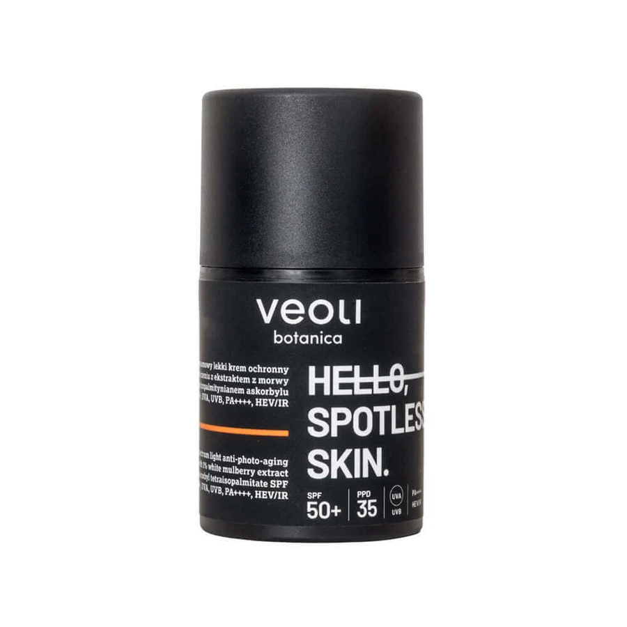Veoli Botanica Hello, Бездоганна шкіра, крем широкого спектру дії з легким захистом від фотостаріння, для шкіри з гіперпігментацією, SPF 50+, 50 мл: ціни та характеристики