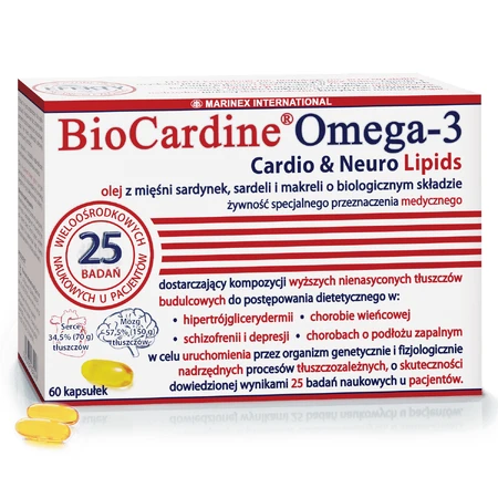 BioCardine Омега-3 кардіо- та нейроліпіди, 60 капсул: ціни та характеристики
