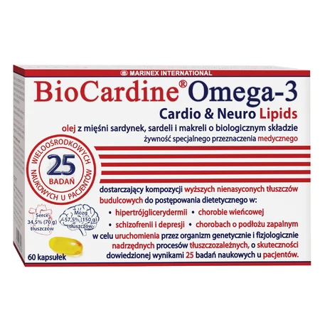 BioCardine Омега-3 кардіо- та нейроліпіди, 60 капсул: ціни та характеристики
