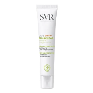 SVR Sebiaclear, захисний крем для шкіри, схильної до акне, SPF 50+, 40 мл + Sebiaclear, гель, 55 мл з косметичкою безкоштовно